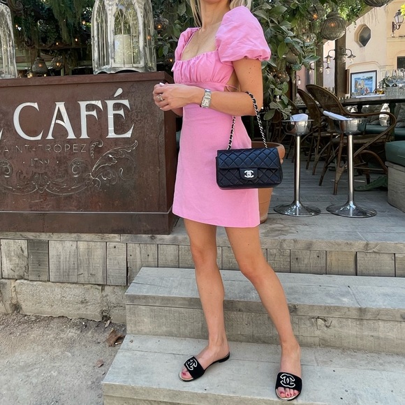 Beautiful Zara pink dress puff sleeve - Picture 3 of 11